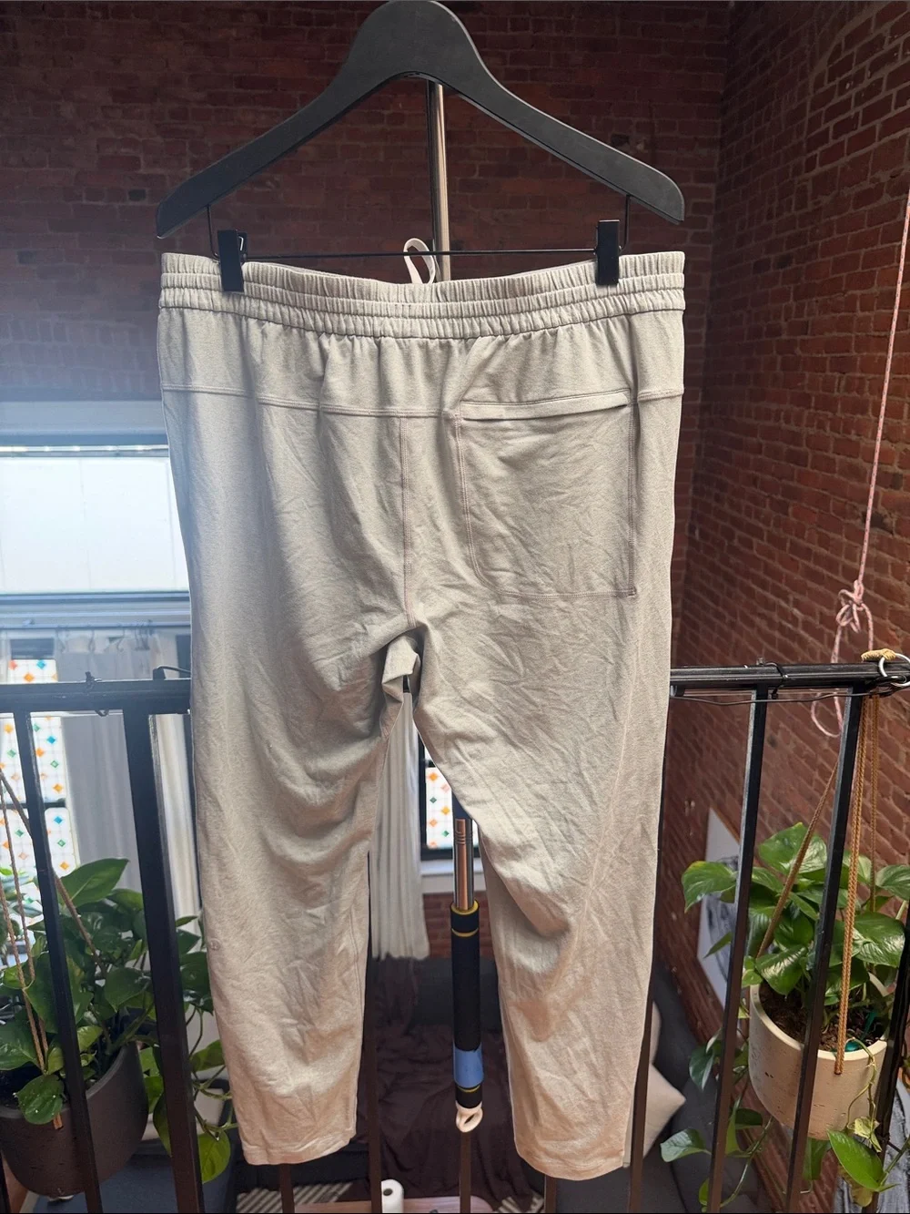 lululemon athletica Light Beige Drawstring Sweatpants
